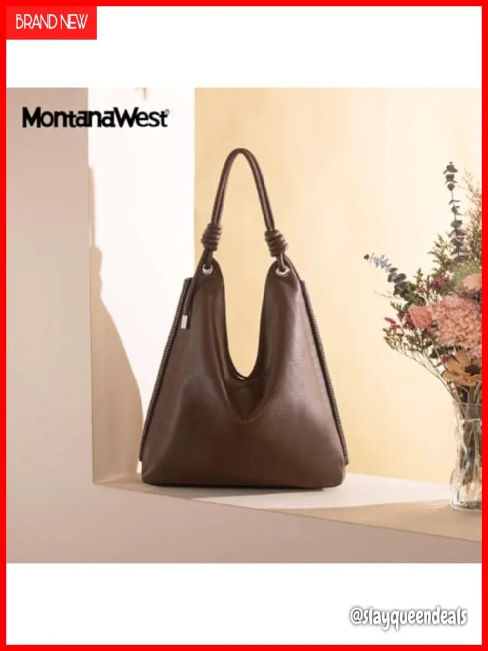Large Slouchy Hobo Purse Women Knotted Vegan Leather Shoulder Bag Handbag